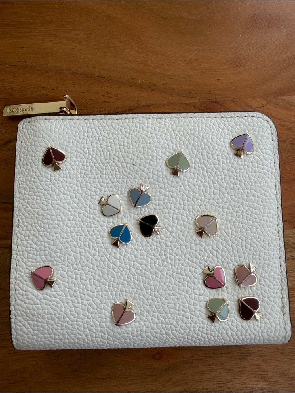 Nwot Kate Spade Margaux Enamel Spade Small Bifold Wallet